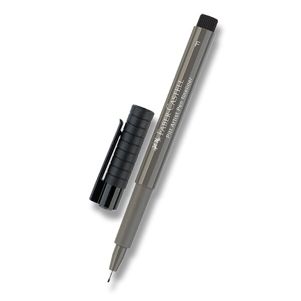 Popisovač Faber-Castell Pitt Artist Pen šedý hrot F Faber-Castell