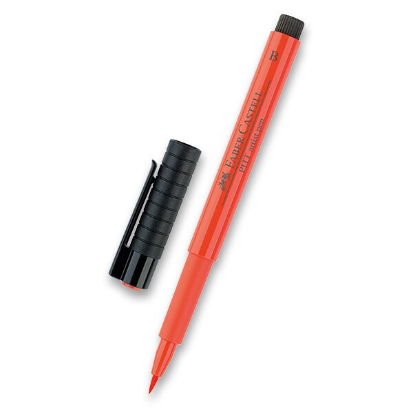 Popisovač Faber-Castell Pitt Artist Pen Brush 118, scarlet red