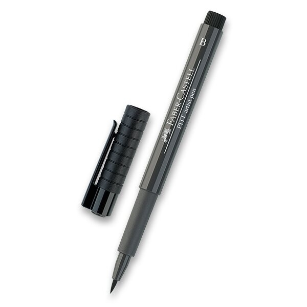 Popisovač Faber-Castell Pitt Artist Pen Brush - černé a šedé 274, warm grey V