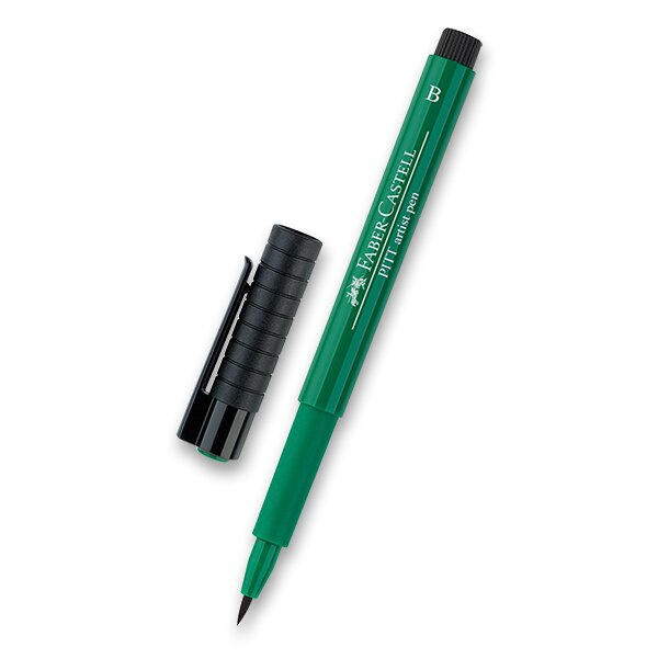 Popisovač Faber-Castell Pitt Artist Pen Brush 264, dark phthalo green