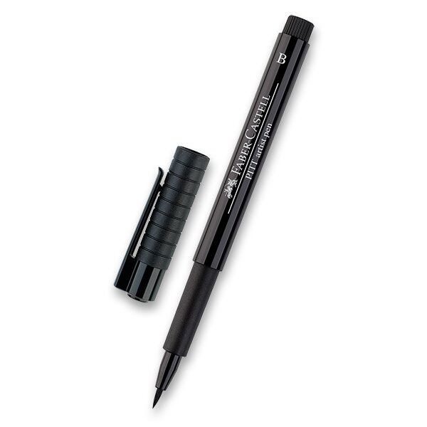 Popisovač Faber-Castell Pitt Artist Pen Brush - černé a šedé 199, black
