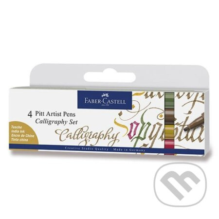 Popisovač Faber Castell Pitt Artist Pen Caligraphy 4ks barev Faber-Castell