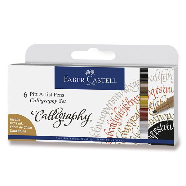 Popisovač Faber Castell Pitt Artist Pen Caligraphy 6 ks Faber-Castell