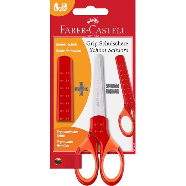 Školní nůžky Faber Castell Grip Blistr 1ks červená Faber-Castell