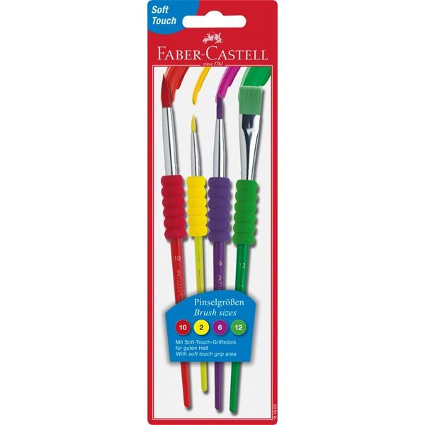 Štětce Faber Castell Soft touch zákl. barvy 4 ks BL Faber-Castell