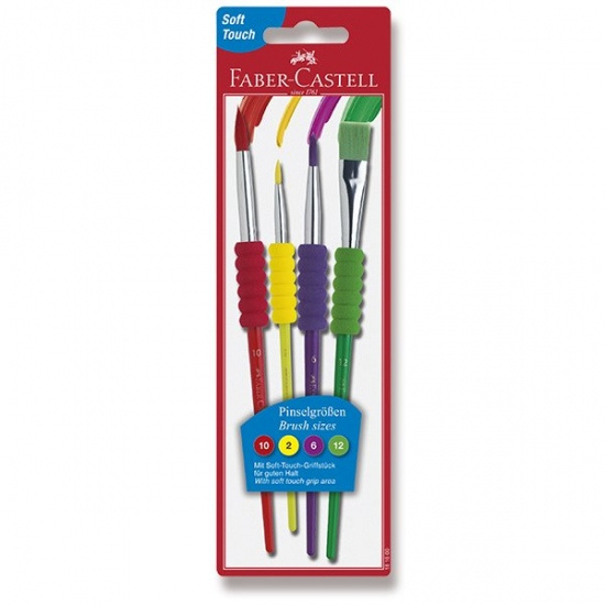 Štětce Faber Castell Soft touch zákl. barvy 4 ks BL Faber-Castell