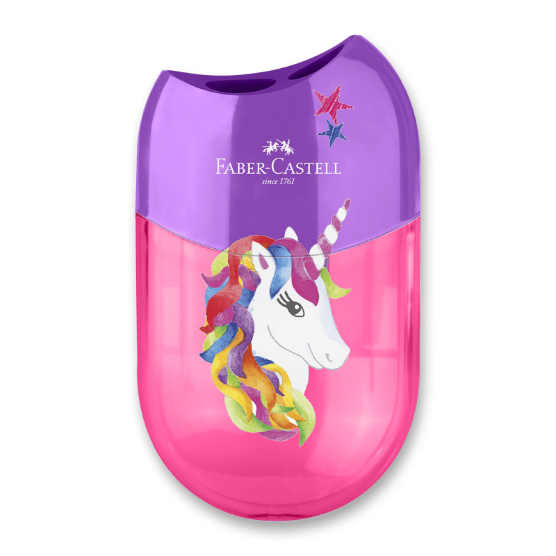 Ořezávátko Faber-Castell Unicorn 2 otvory,  s odpadní nádobkou Faber-Castell