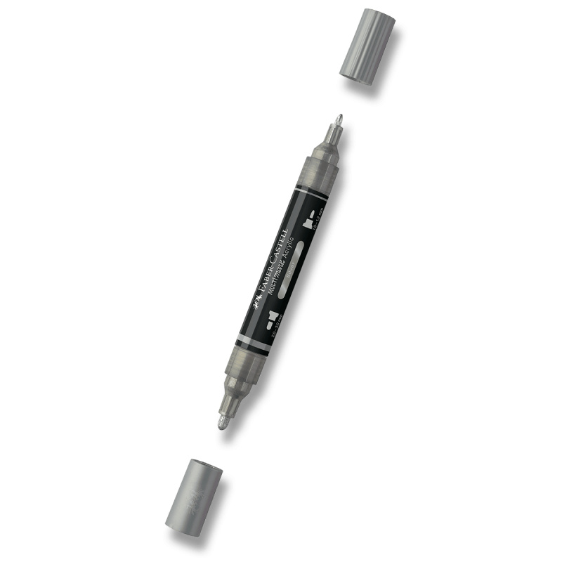 Akrylový popisovač Faber-Castell Multimark Metallic - 251, silver Faber-Castell