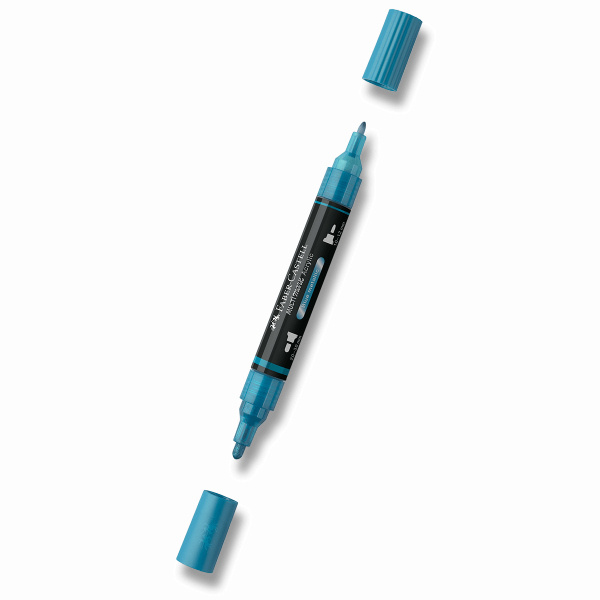 Akrylový popisovač Faber-Castell Multimark Metallic - 292, blue metallic
