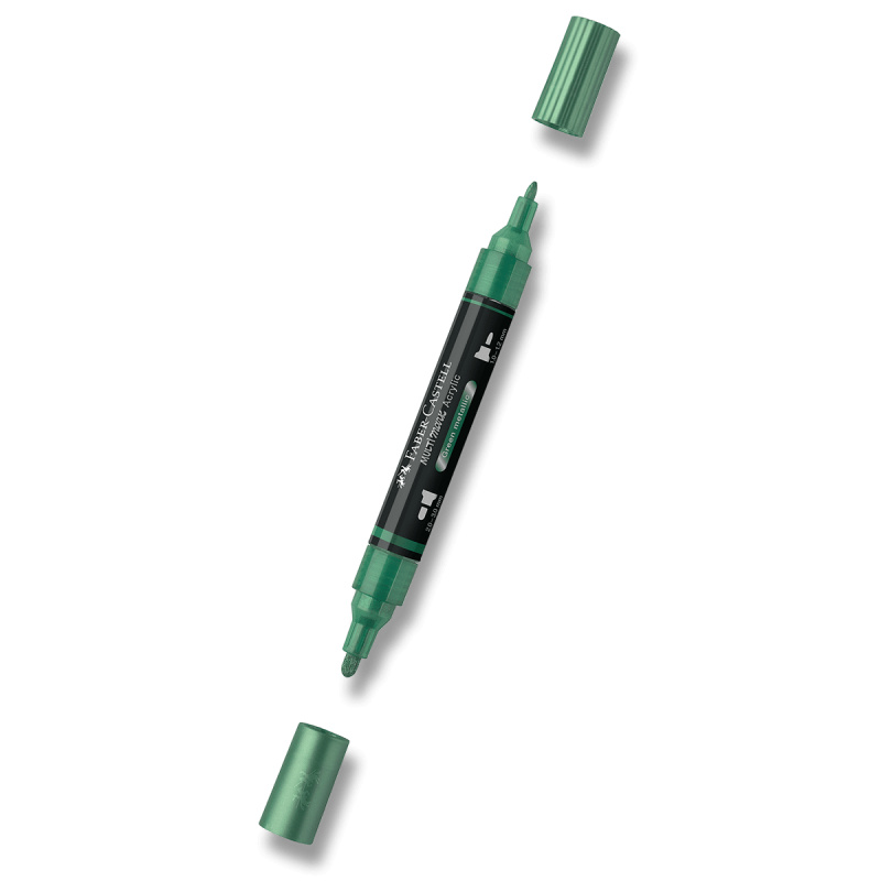 Akrylový popisovač Faber-Castell Multimark Metallic - 295, green metallic Faber-Castell