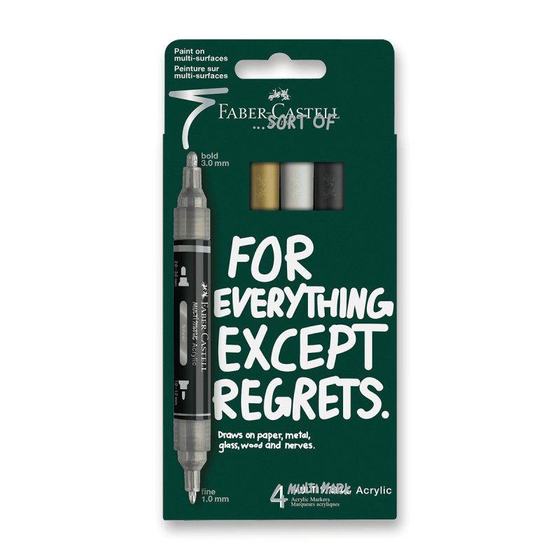 Faber-Castell Multimark Classics - akrylový popisovač - sada 4 barev