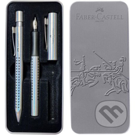 Súprava Grip Edition - Glam Silver (plniace pero M + guľôčkové pero)