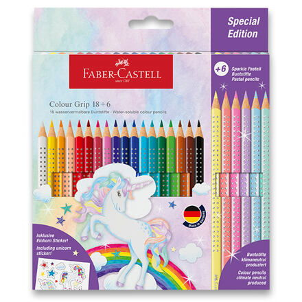 Pastelky Faber-Castell Colour Grip Unicorn souprava, 24 ks Faber-Castell