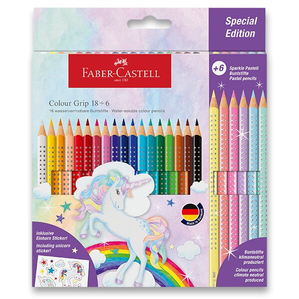Pastelky Faber-Castell Colour Grip Unicorn souprava, 24 ks Faber-Castell