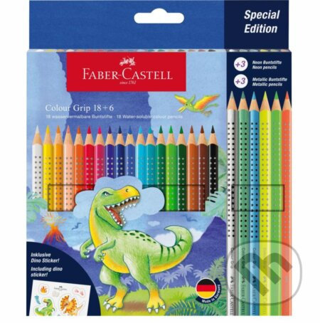 Pastelky Faber-Castell Colour Grip Dinosaurus souprava, 24 ks Faber-Castell