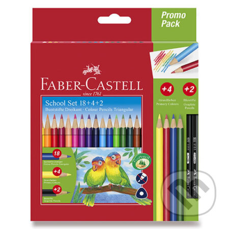 Pastelky Faber Castell trojhranné 18ks + 4ks + 2ks Faber-Castell