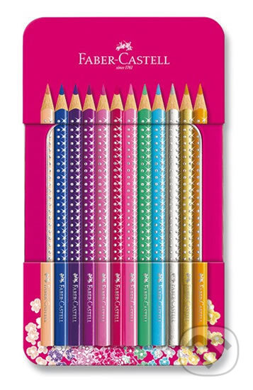 Pastelky Faber Castell Sparkle plechová dóza 12 ks Faber-Castell