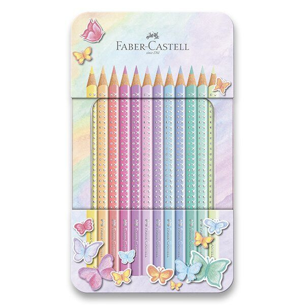 Pastelky Sparkle v plechové krabičce