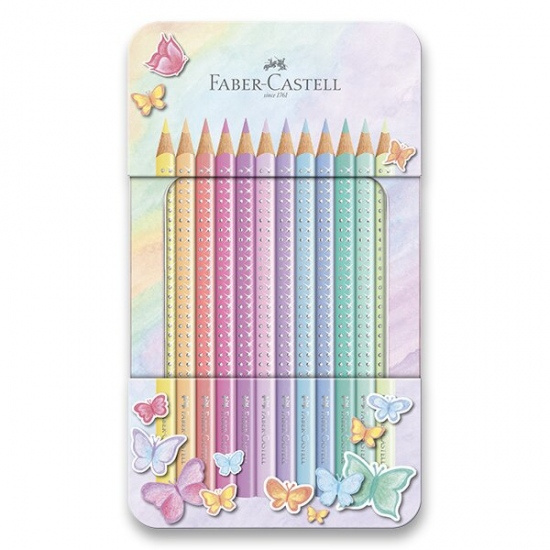 Pastelky Sparkle v plechové krabičce