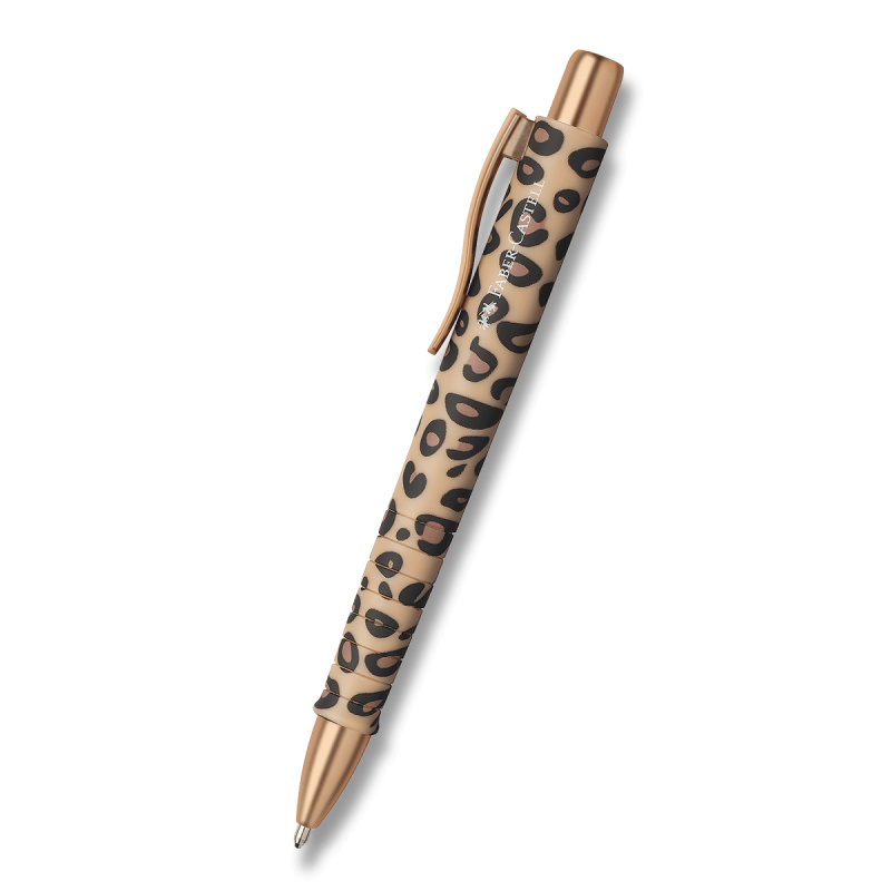 Kuličkové pero Faber-Castell Poly Ball XB Leopard Editon - hnědá Faber-Castell