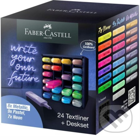 Zvýrazňovač Faber-Castell Textliner 46 stolní souprava, 24 ks