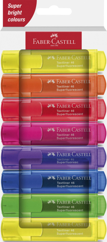 Zvýrazňovač Faber-Castell Textliner 46 Neon sada 8 ks Faber-Castell