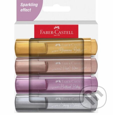 Zvýrazňovač Faber-Castell Textliner 46 Metallic sada 4 barev Faber-Castell