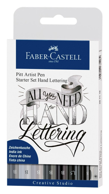Popisovač Faber Castell Pitt Artist Pen HandletterBasic 9ks Faber-Castell