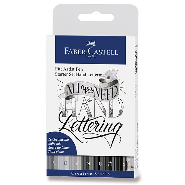 Popisovač Faber Castell Pitt Artist Pen HandletterBasic 9ks Faber-Castell