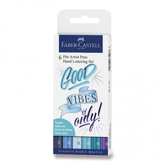 Popisovače Faber Castell Pitt Artist Pen Lettering 6ks Faber-Castell