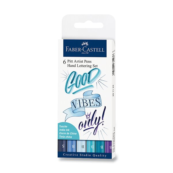 Popisovače Faber Castell Pitt Artist Pen Lettering 6ks Faber-Castell