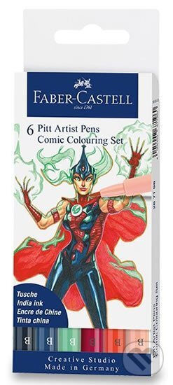 Popisovač Faber Castell Pitt Artist Pen Comic mix barev 6ks Faber-Castell