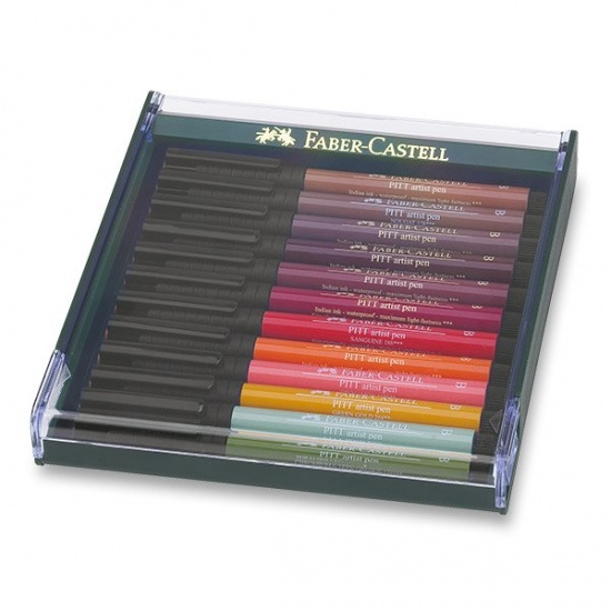 Popisovač Faber Castell Pitt Artist Brush 12ks podzim.barvy Faber-Castell