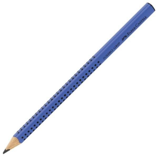 Grafitová tužka Faber-Castell Grip Jumbo tvrdost B (číslo 1), modrá Faber-Castell