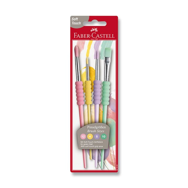 Štětce Faber Castell Soft touch pastelové 4 ks BL Faber-Castell