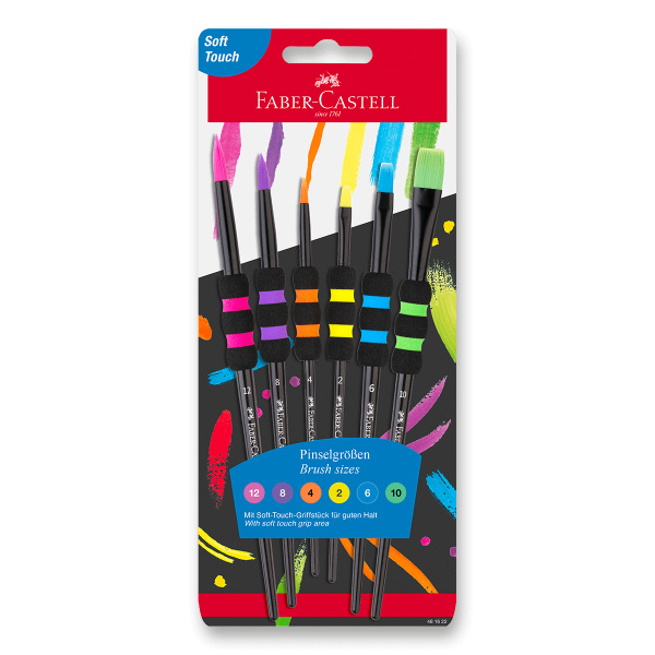 Štětce Faber-Castell Soft Touch Black - 6 ks Faber-Castell