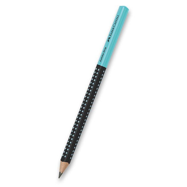 Grafitová tužka Faber-Castell Grip Jumbo Two Tone tvrdost HB, výběr barev černá/tyrkysová Faber-Castell