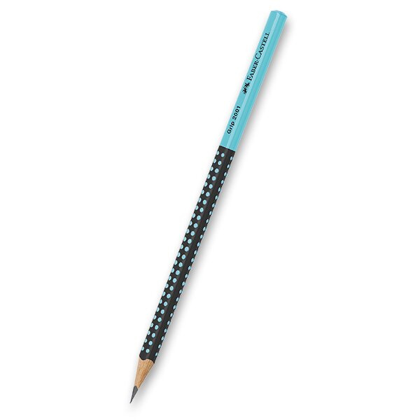 Grafitová tužka Faber-Castell Grip 2001 Two Tone tvrdost HB, výběr barev černá/tyrkysová Faber-Castell