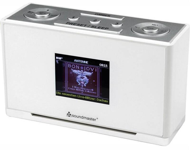 Radiobudík Soundmaster UR240WE / 2,4" (6,1 cm) barevný TFT displej /  DAB+/FM / 3 předvolby / bílá Varianta: ivi1