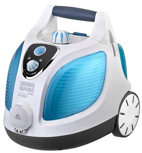Parní čistič Thomas Vaporo Buggy / 1500 W / 3,5 bar / 1,6 l / bílá/modrá Varianta: ivi1
