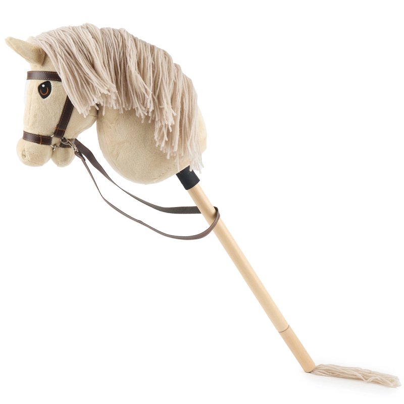 Bieco hobby horse na tyči béžový, velikost S