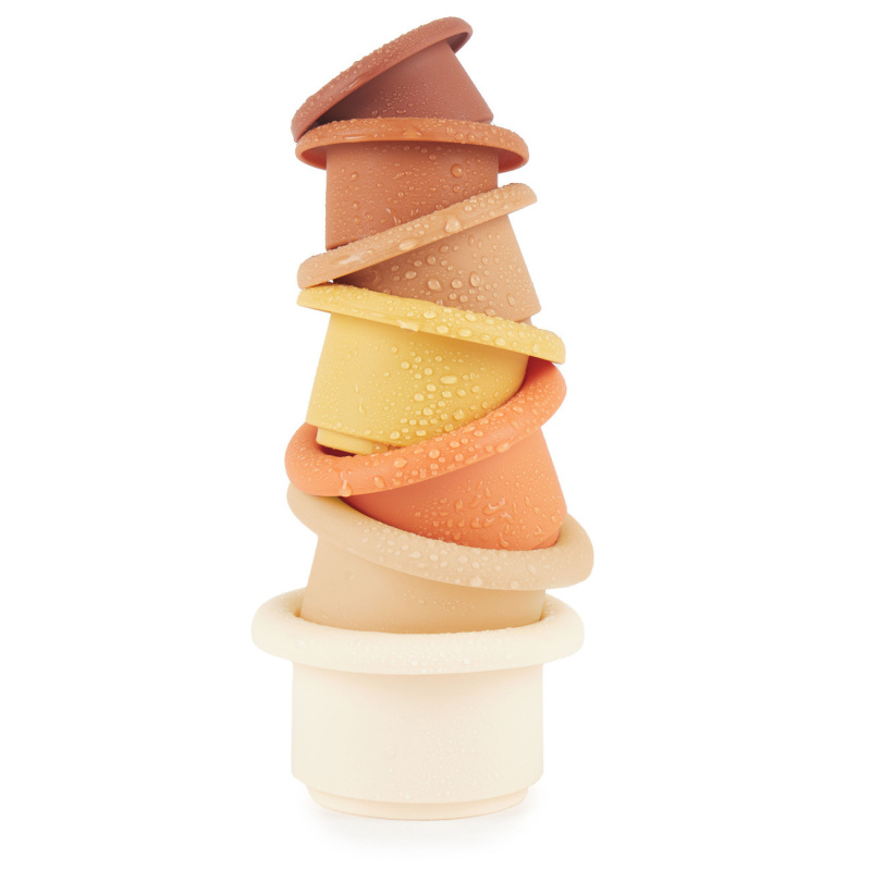 Bieco - silikonové stohovací kelímky Chocolate Bliss