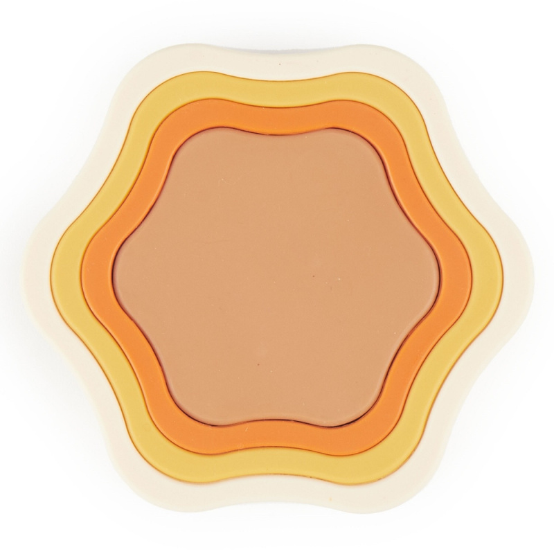 Bieco silikonová stohovací věž Flower Chocolate Bliss