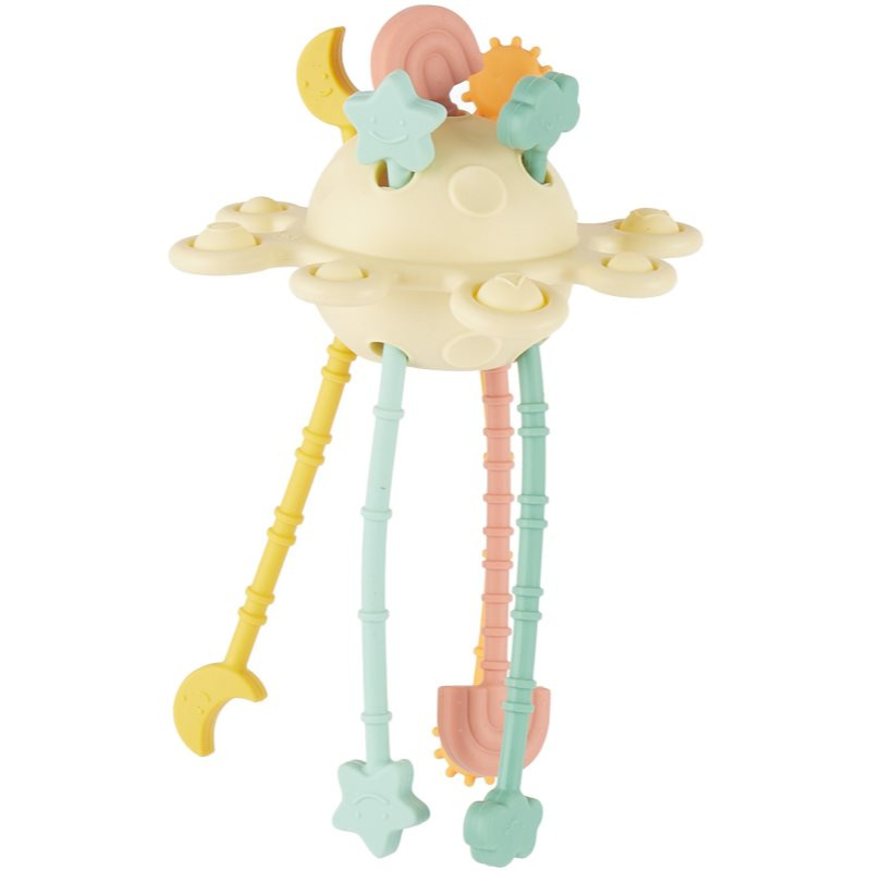 Silikonová motorická hračka s aktivitami Banana