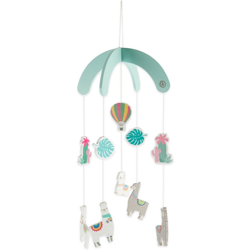 Bieco - Dřevěný závěsný mobil - lama