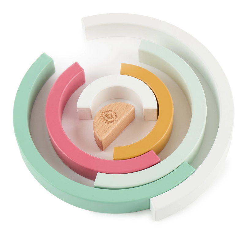 Bieco - Skládací dřevěná duha - berry