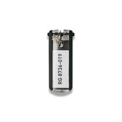 Durable Key Clip - jmenovka na klíče - černá, 6 ks
