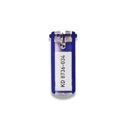 Durable Key Clip - jmenovka na klíče - modrá, 6 ks