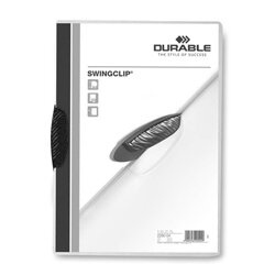 Durable Swingclip - plastový rychlovazač - černý