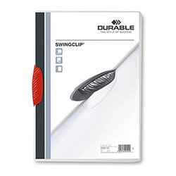 Durable Swingclip - plastový rychlovazač - červený